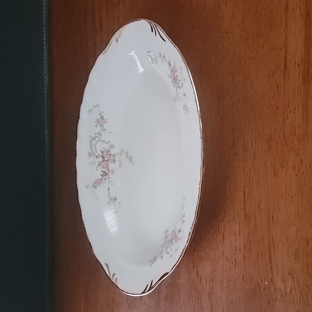 Vintage Pope Gosser Gravy Boat and Dish Jean Pattern - Picture 2 of 5